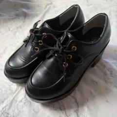 COLZA レースアップシューズ ブラック　厚底　M