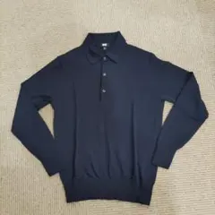 ✴超美品✴ユニクロ　ニットポロ　ネイビー　XS
