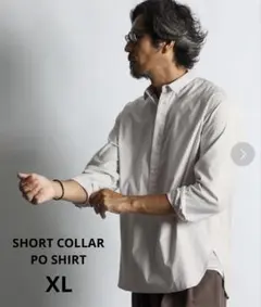 SHORT COLLAR バックサテン ショートカラー プルオーバーシャツのサムネイル