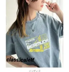 classicalelf 前後2wayヴィンテージ風プリント裏毛スウェット
