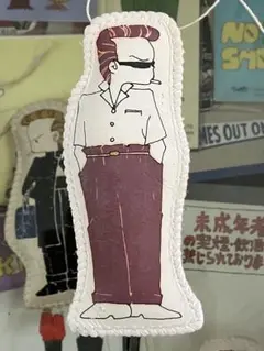 エプロン 昭和レトロ　つっぱり君　つっぱり　1980 レトロ　暴走族　ピンク 当時物 つっぱり君 ツッパリくん 昭和レトロ 街道レーサー 暴走