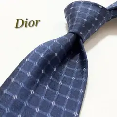 激レア★ 【極美品】ディオールオム ネクタイ パターン柄 ビジネス ネイビー