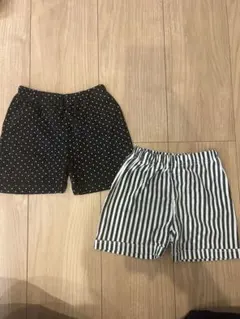 ハーフパンツ 2枚セット 95cm ドット ストライプ