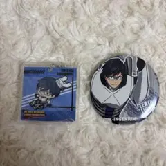 僕のヒーローアカデミア 飯田天哉 サンリオコラボ アクリルキーホルダー 缶バッジ