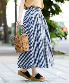 URBAN RESEARCH SonnyLabelギンガムチェックマキシスカート