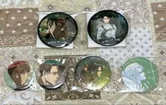 進撃の巨人 リヴァイ エレン 缶バッジセット