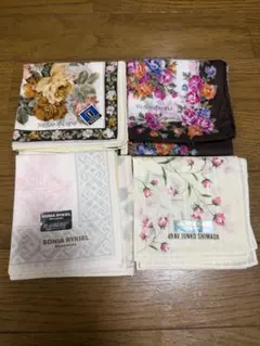 値下げしました！ブランドハンカチ 4枚セット YSL SONIA RYKIELのサムネイル