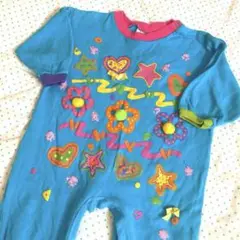 カラフル花柄ロンパース 95cmまで対応