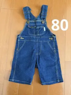 BEAMS mini デニムオーバーオール 80
