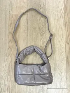キルティング ショルダーバッグ グレージュ
