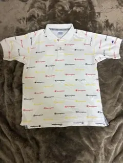 Champion ロゴプリント ポロシャツ M