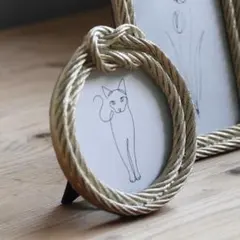 丸型フォトスタンド 写真立て 壁掛けもok