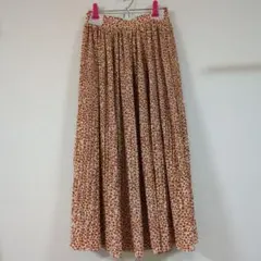 小花柄 プリーツロングスカートのサムネイル