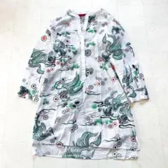 ヴィヴィアンタム　金魚　和柄　チュニック　白　サイズ0 キーネック　総柄　綿のサムネイル