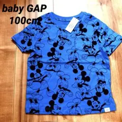 【新品】100 GAP ディズニー ミッキーマウス 総柄 Tシャツ 半袖 男の子