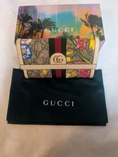 GUCCI 花柄 長財布　オフディアフローラマーモント