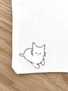 猫のイラスト入り巾着袋