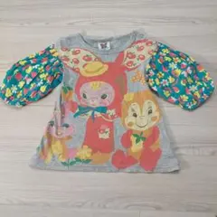 ヴァナヴァナ 80 花柄袖トップス レトロ可愛い 綿100