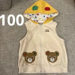 MIKI HOUSE　ミキハウス　プッチー　ベスト　綿100%（本体）