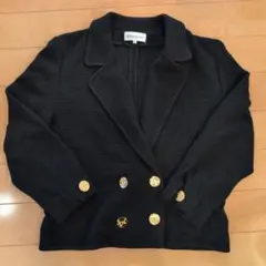 Yves Saint Laurent ウール混 ニットジャケット ブラック Lのサムネイル