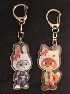 ズートピア 　キーホルダー ジュディ ニック 2個セット♡