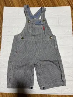 MIKI HOUSE ストライプオーバーオール M