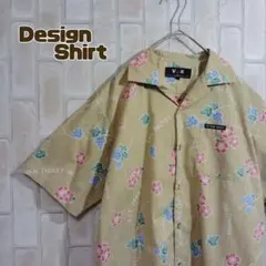 ヴァンヂャケット　半袖　シャツ　総柄　アロハシャツ　花柄のサムネイル