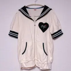 【メゾピアノ】セーラーパーカー L（160） アイボリー