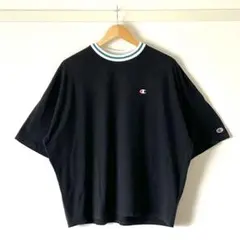 【良品】チャンピオン ビッグシルエット バックロゴ Tシャツ 黒 レディース Mのサムネイル