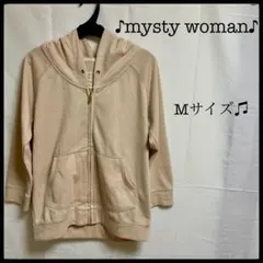 mysty woman ベージュ フーディー パーカー ラメ グリッター Mのサムネイル