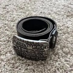 Diesel ベルト Y2K プレート 牛革 イタリア製