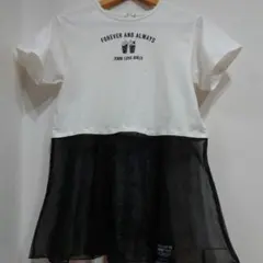 JENNI LOVE シースルースカート付き半袖シャツ