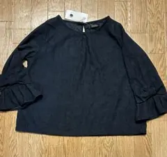 新品未使用GLADYS リボントップス　長袖カットソー　ブラウス　ダークブルー