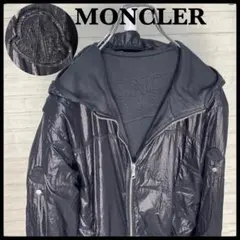 【希少品2WAY】モンクレール★リバーシブルハイブリッドジップパーカーブラックM