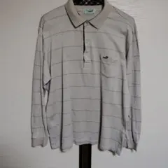 Crocodile 長袖ポロシャツ グレ系 　LL　　２L　USED