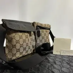 GUCCI GGキャンバス ボディバッグ ウエストポーチ - メルカリ