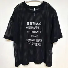 ディニテコリエ メッシュプリントTシャツ ブラック Fのサムネイル
