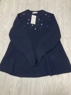 Kate ecru ネイビー ニットセーター　M