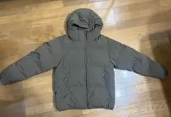 ブラウン ダウンジャケット フード付き