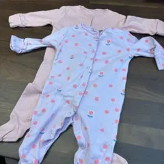冬ベビー服 next 長袖足付きロンパース 2枚セット