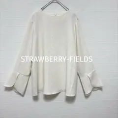 STRAWBERRY-FIELDS フレアスリーブ ブラウス 白 フォーマルのサムネイル