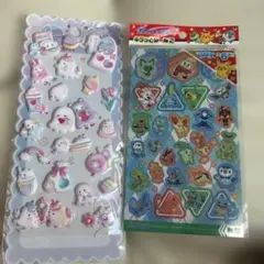かわいい動物とポケモンのシールセット