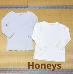 【2点セット】ハニーズ　Honeys 七分袖　カットソー　tシャツ S