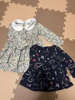 花柄ワンピース、gapチュニック