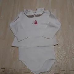 Petit Bateau ホワイトロンパース