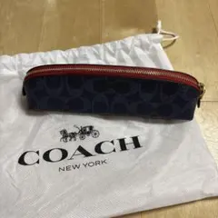 【コーチ】COACH 筆箱　未使用　ネイビーのサムネイル