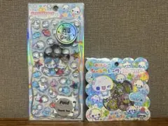 ぷくぷくあわわちゃん　プチドロップ　おはじきシール　2点セット　カミオジャパン