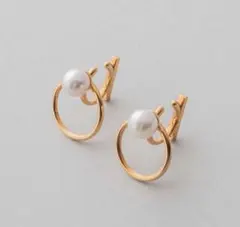 ete パール＆ビジュー リバーシブルイヤリング