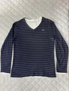【美品】BURBERRY BLACK LABEL 長袖カットソー ボーダーのサムネイル