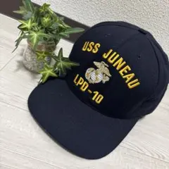 USA製 海軍 USS JUNEAU LPD-10 キャップ 調節可能 紺 送込
